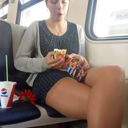 sexy girl in train