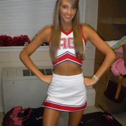 blonde teen cheerleader