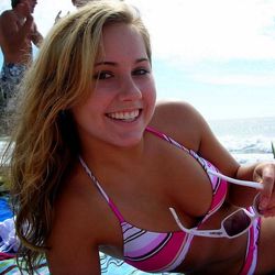 beach teen cleavage