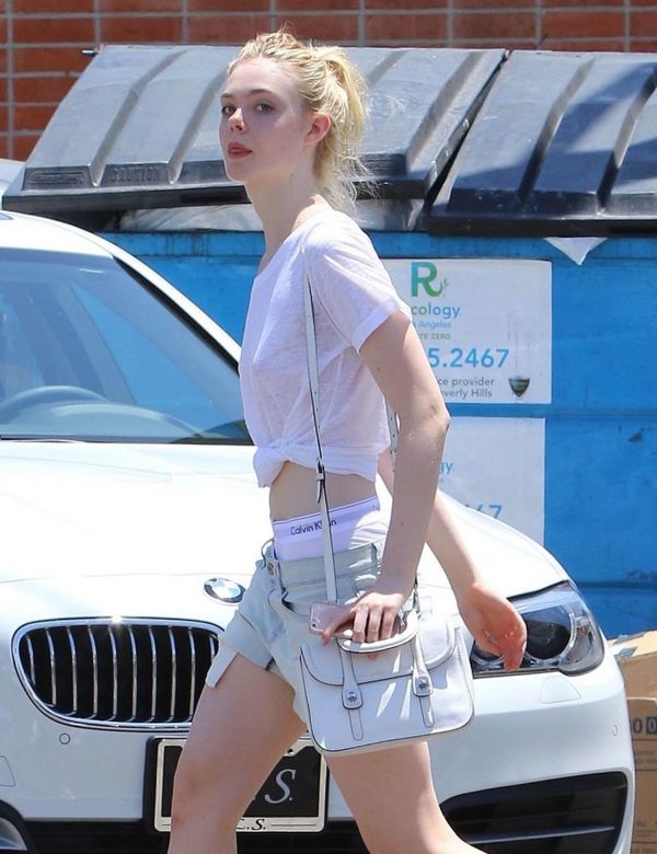 Elle Fanning shows underpants out and about in Beverly Hills