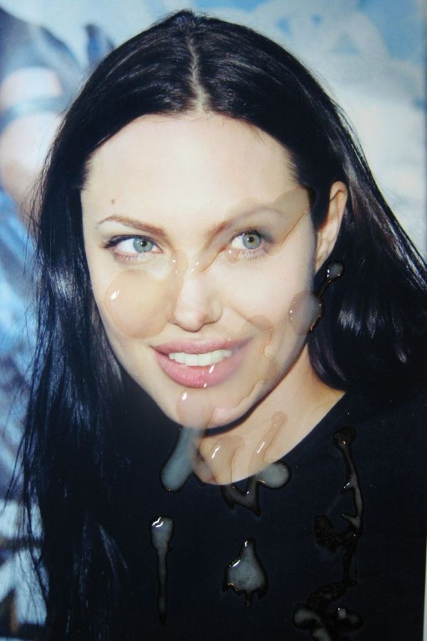 Cum on Angelina Jolie - PornHugo