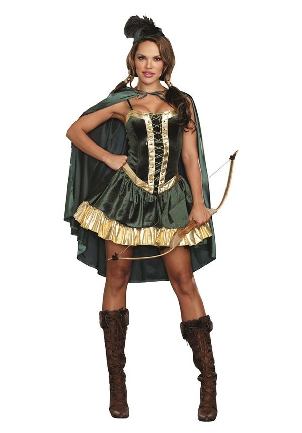 Halloweeen Club Costume Superstore. Robin Hood Cutie Adult W