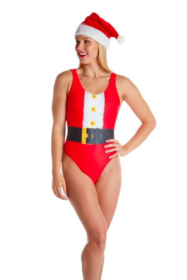 Santa One Piece Swim Suit The Santa
