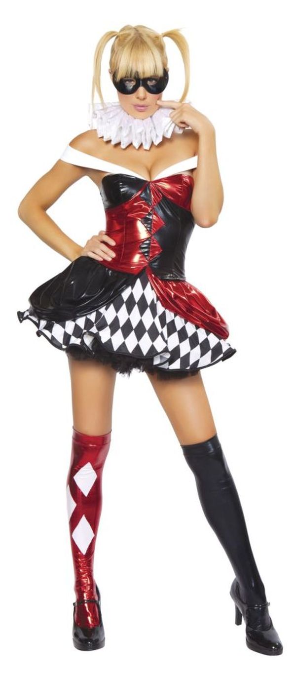 Roxanni 4280-4pc Sexy Clown by Roma Halloween Costume Places