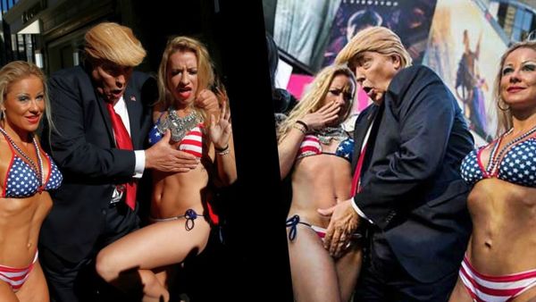 Donald Trump Viral Video With Bikini Girls !! FAKE Video - Y