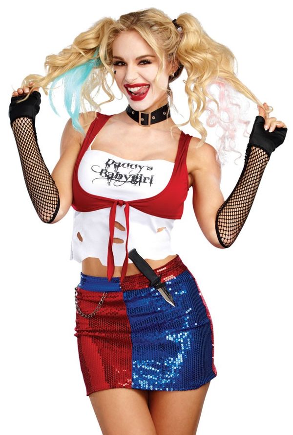 Dreamgirl adult Harley Quinn mini skirt costume set UpscaleS