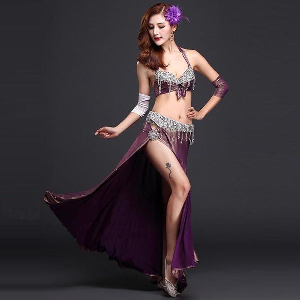 Hot Sexy 4pcs Belly Dancer Costume for Women 2015 High End M