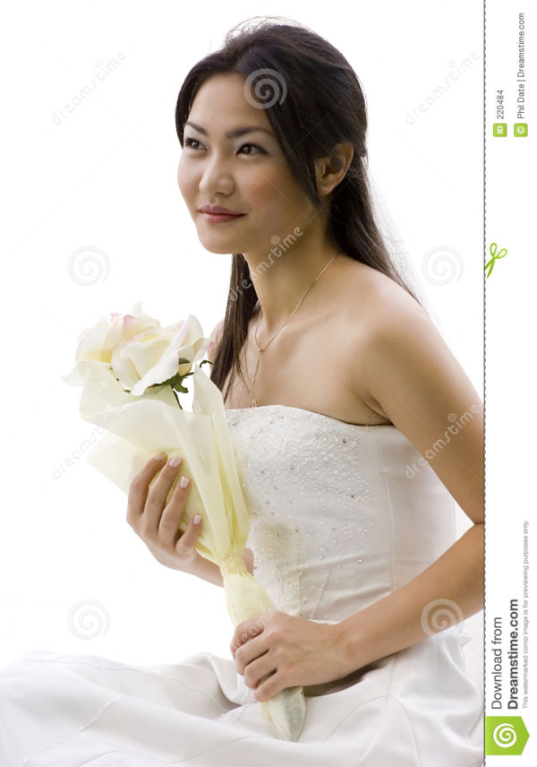 Asian Bride 3 stock photo. Image of dress, attractive, marri