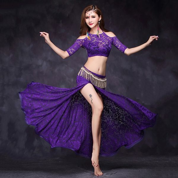 2017 Sexy Lady Women Belly Dance Costumes 2Pcs(Top&Skirt) Ad