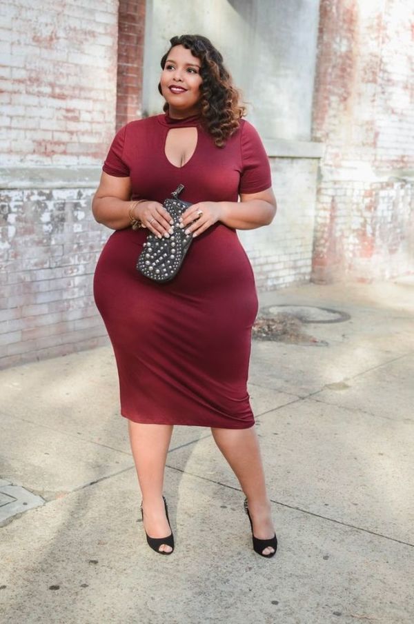 Plus Size Fashion for Women - Bad & Bourgeois in Burgundy -