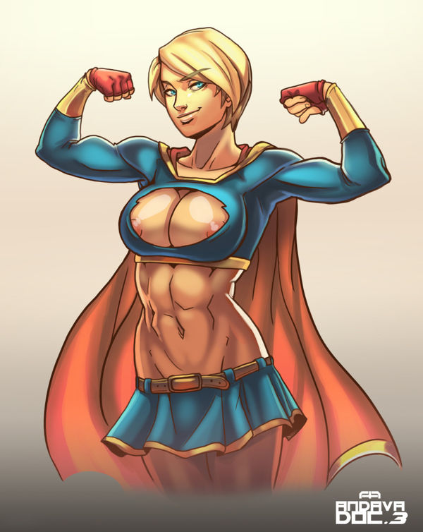Power Girl Cosplaying As Supergirl.