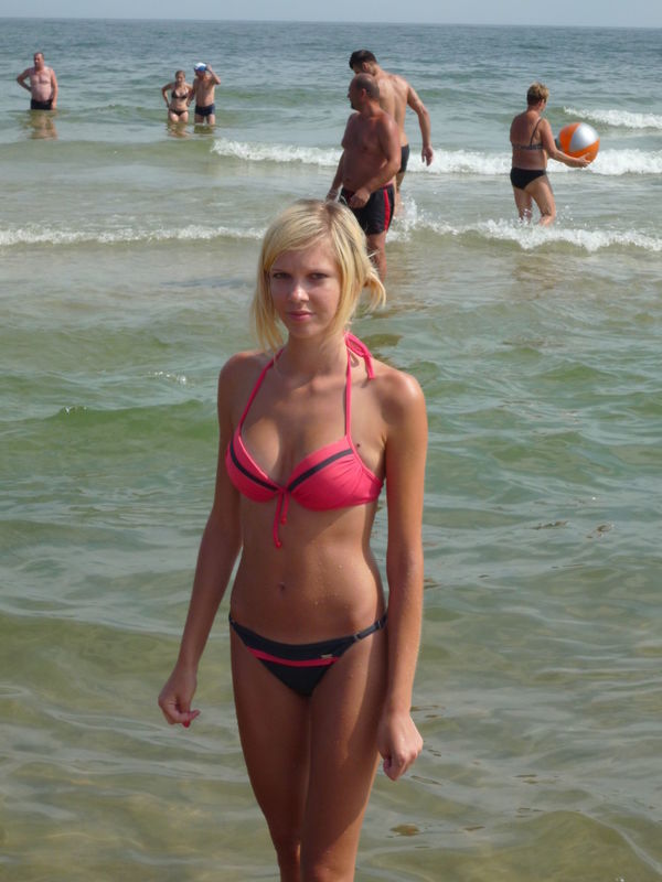 Blonde bikini teen from Poland