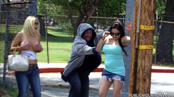 Violated babe in public exposed -