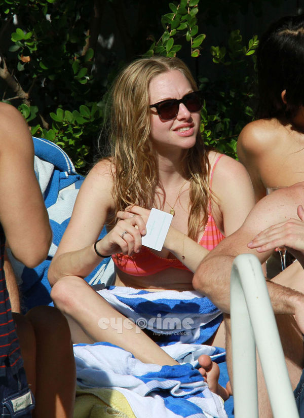 Amanda Seyfried in Bikini Top at a