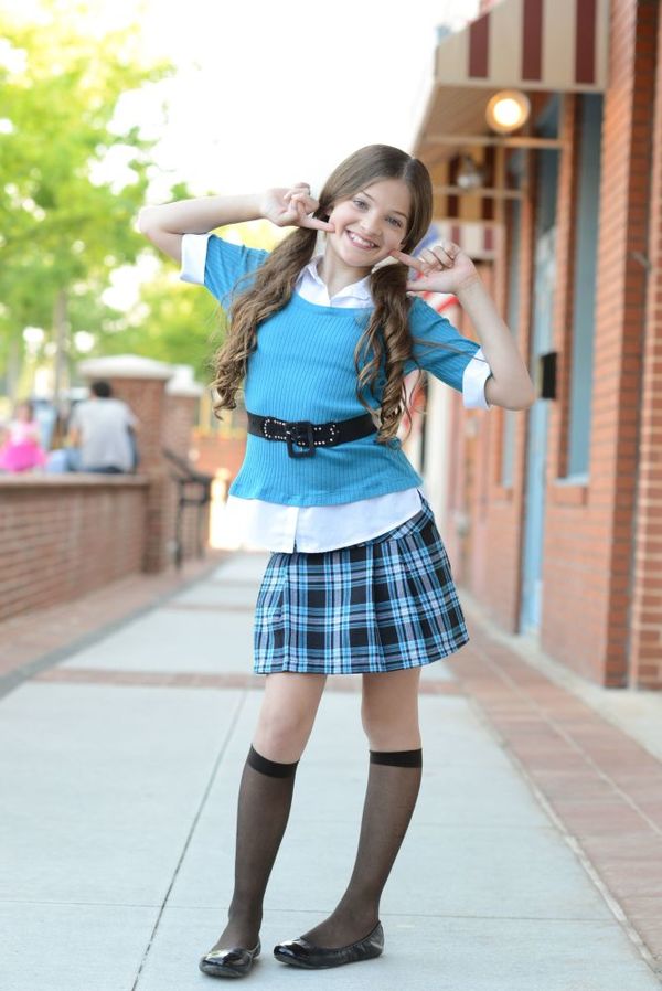 Amazingly cute Erika Bierman in schoolgirl outfit Celebs I L