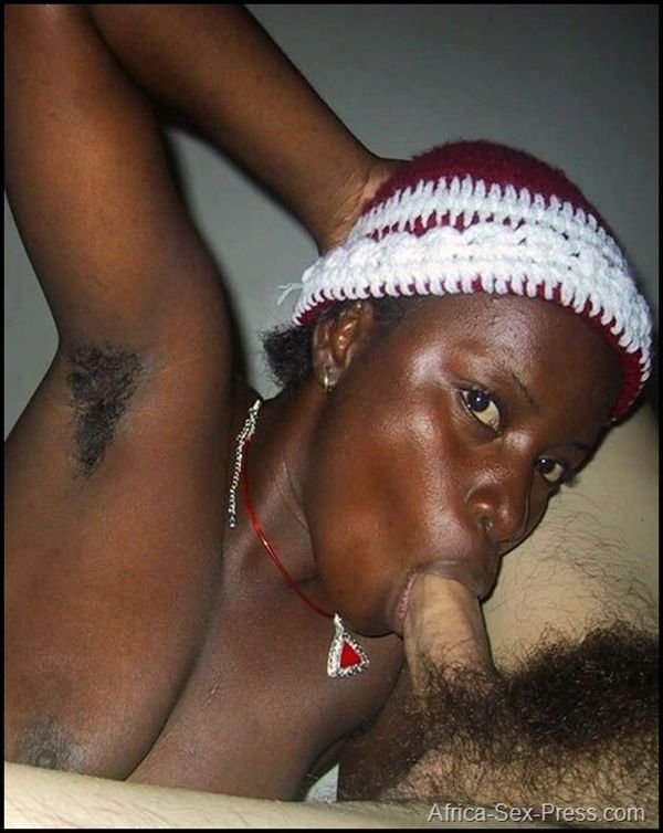 Real African Girl Sucking a White