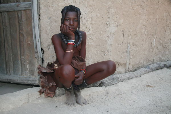 Himba Girls Bathing in River - Bing
