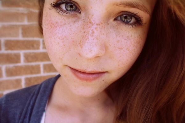 Beautiful Freckled Redhead Closeup - Redhead Next Door Photo