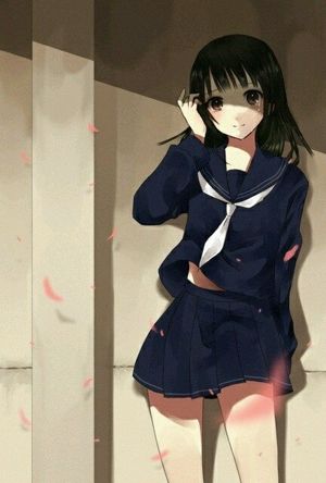 40 beautiful work of anime schoolgirl..