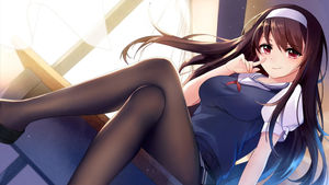 Anime School Girl Long Hair Animated