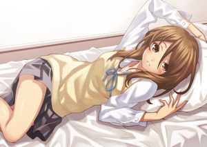 Download wallpaper Anime, Art, bed.,