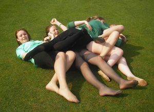 In Pantyhose On The Meadow 1