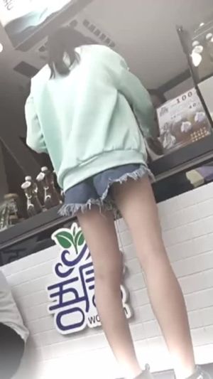 Asian amateur teen short jeans, long