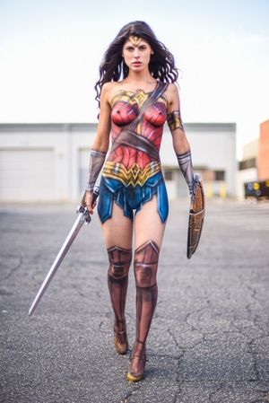 InstantFap - Wonder Woman Bodypaint