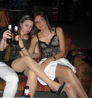 Pantyhose nylons party 111