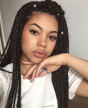Images of Colored Box Braids For Light