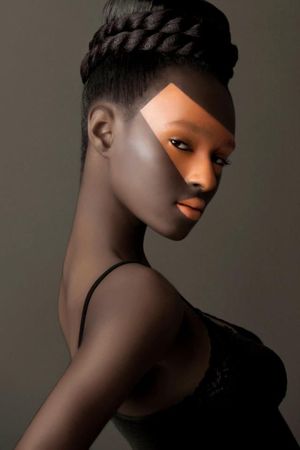 ORANGE lipstick african model (o pinned