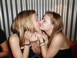 Two girls kiss teen lesbian - Teen