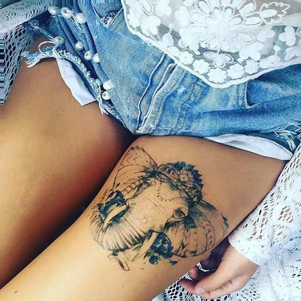 45 Badass Thigh Tattoo Ideas for Women Tattoo's Татуировка к