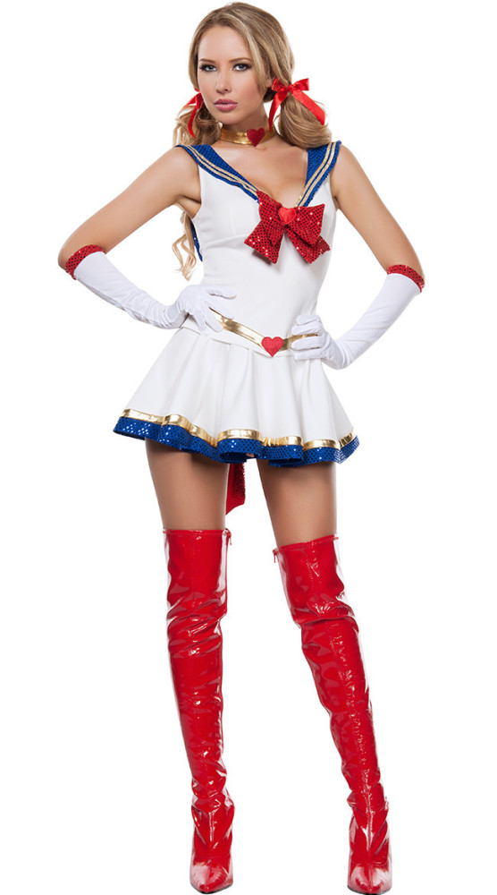 New Anime Pretty Soldier Sailor Moon Cosplay Costume Female