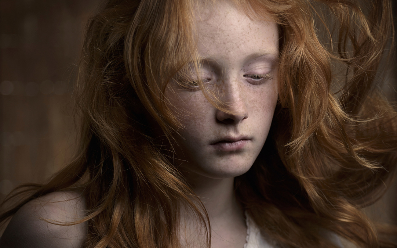 Фотография Рыжая Jamie Лицо Волосы Девушки 1680x1050