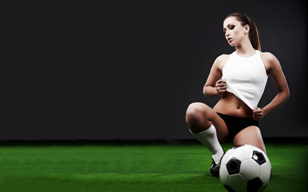 Sexy football beauty-Football sport desktop papel de parede