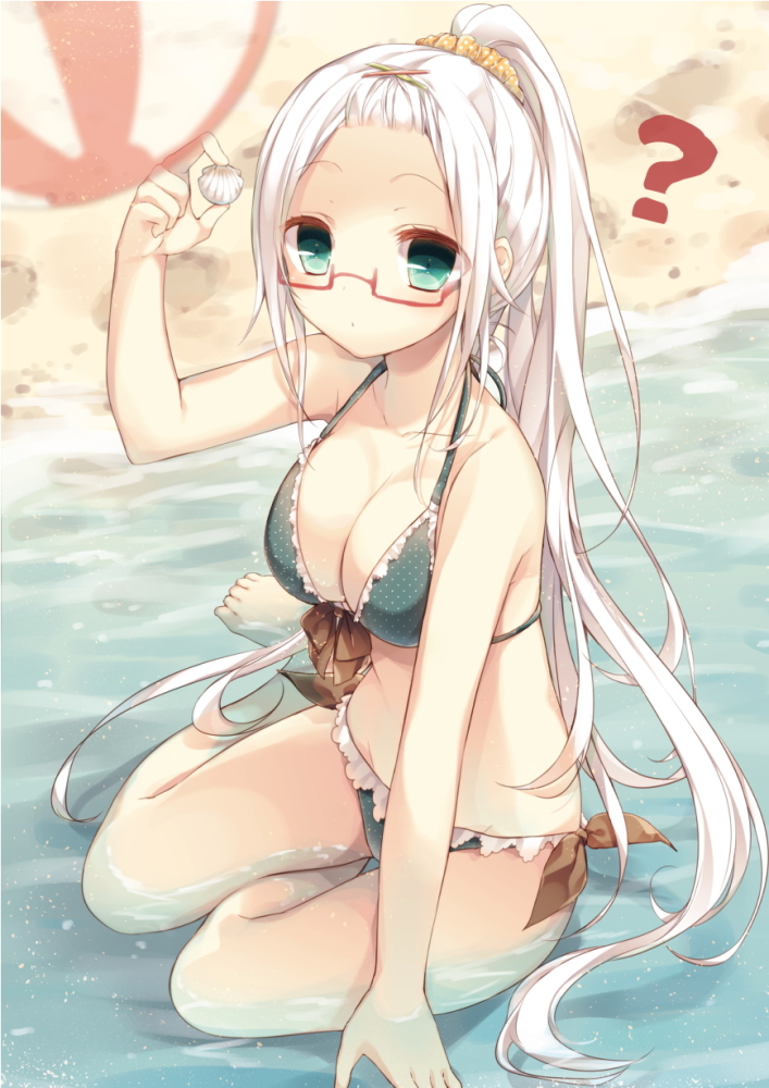 sexy white hair anime girl - porn pictures.